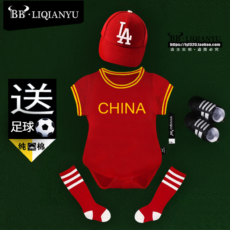 World Cup Football clothes baby photograph Romper summer one-piece garment baby Jersey Argentina triangle Bodysuitin the Children/Baby/Family fitted , Jumpsuit/Climbing clothes/Romper category - from Buy2taobao.com to provide professional Taobao agent buy service