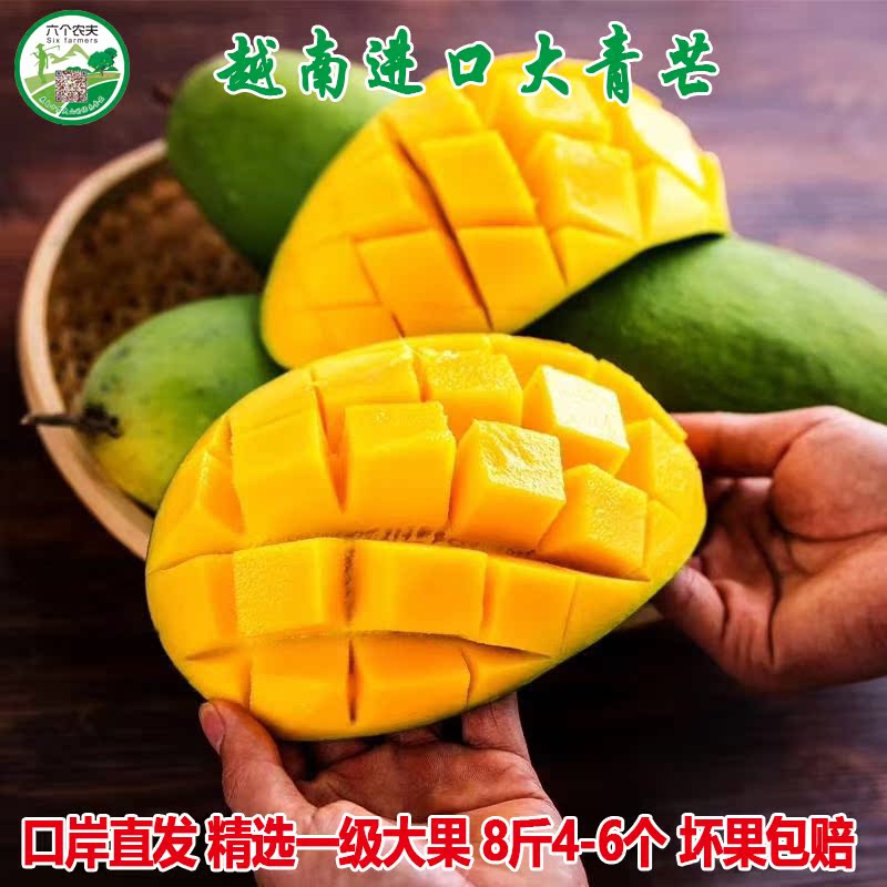 农夫 越南进口大青芒果8斤包邮新鲜水果广西生吃超甜脆特金煌孕妇|ruв категории водной мясо/свежие фрукты и овощи/еда, свежие фрукты, манго - от Buy2taobao.com для оказания профессиональной услуги покупки агента Taobao