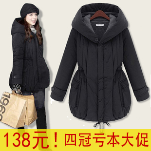  冬装新款棉服女装加厚棉衣袄韩版大码连帽棉服 女士保暖棉衣