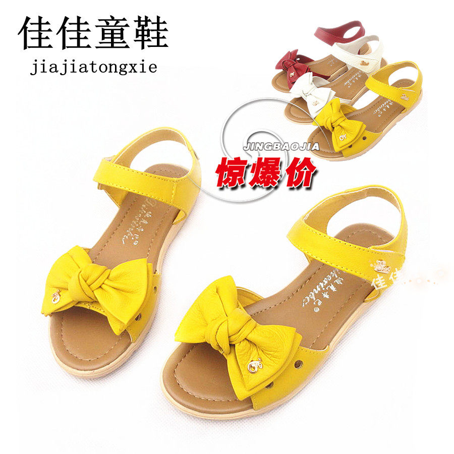 2013夏新款女童凉鞋女孩真皮软底学生鞋韩版女童鞋牛皮儿童凉鞋