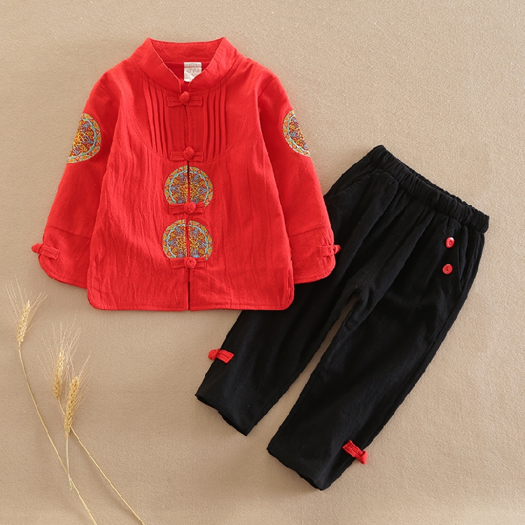童裝男孩純棉兒童唐裝中國風寶寶夾層套裝2-5歲男童生日禮服裝在類目 童裝/嬰兒裝/親子裝, 套裝中 - 來自Buy2taobao.com提供專業的淘寶代購服務