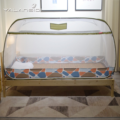 学生蒙古包方顶支架蚊帐免安装宿舍上下铺三开门0.9米1.0m单人床