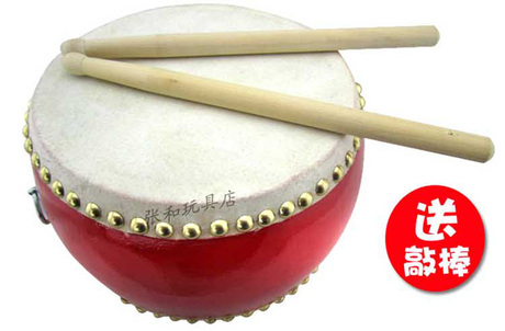 特价皮鼓 儿童打击乐器小红鼓 小堂鼓 早教鼓 益