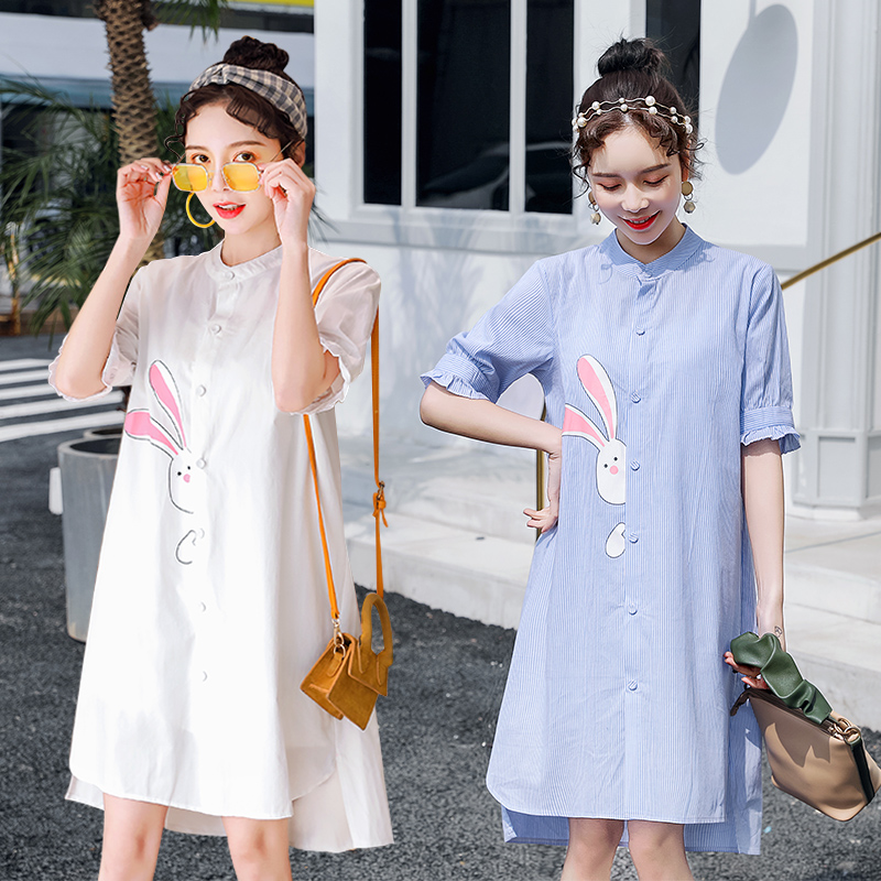 maternity dress Dress 2019 Summer wear new pattern skirt Easy pure cotton Large summer Short sleeved Mid length version jacketin the Maternity/Maternal supplies/Nutrition , Maternity , Dress category - from Buy2taobao.com to provide professional Taobao agent buy service
