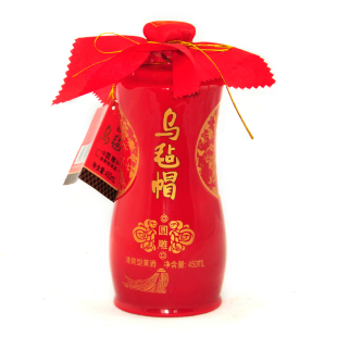  乌毡帽黄酒 绍兴工艺 清爽半干型 圆雕婚庆用酒 450ml