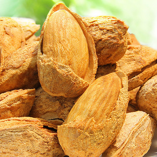  百草味 坚果零食特产 手剥 壳杏仁 奶香巴旦木 260g*2袋