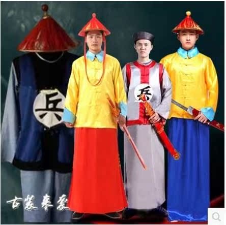 清朝御前侍卫官兵服 御林军清兵古装衙役带刀侍卫影视服装黄马褂|ruв категории Женская одежда, костюм/национальная одежда/театр костюм, национальная одежда/этап погрузки - от Buy2taobao.com для оказания профессиональной услуги покупки агента Taobao