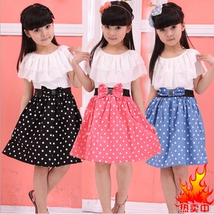  新款春装夏装韩版韩国童装女童连衣裙子夏季儿童公主裙纱裙