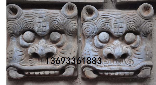 山西仿古砖雕 影壁墙饰品镇宅辟邪 虎头24公分见方|msdalam kategori bahan binaan asas, Brick, Brick - dari Buy2taobao.com untuk memberikan perkhidmatan ejen Taobao profesional membeli