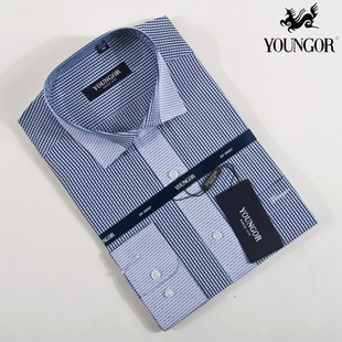 春装新款正品雅戈尔男装长袖衬衫 商务休闲纯棉免烫高档衬衣