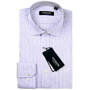  雅戈尔正品男装 商务男士长袖衬衣新款VP免熨免烫衬衫 男式 长袖