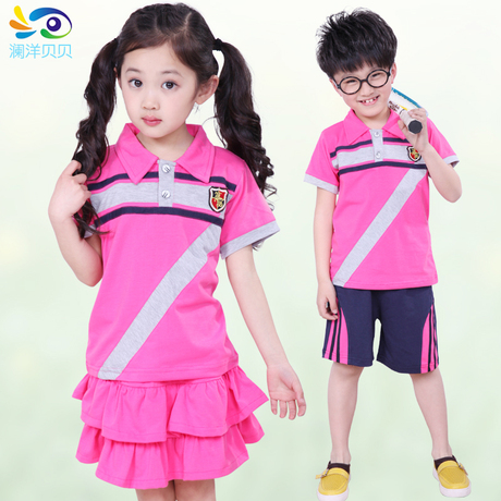 名牌亲子装<em>童装男女</em>童夏季幼儿园服儿童校服 