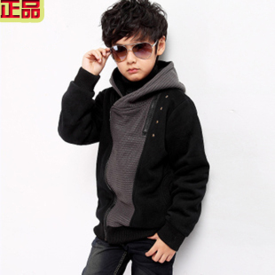  童装男童青少年儿童棉衣外套加绒加厚中大童冬季新款夹克保暖卫衣