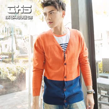 针织<em>开衫搭配</em>_2013秋冬新款修身韩版<em>毛衣男开</em>