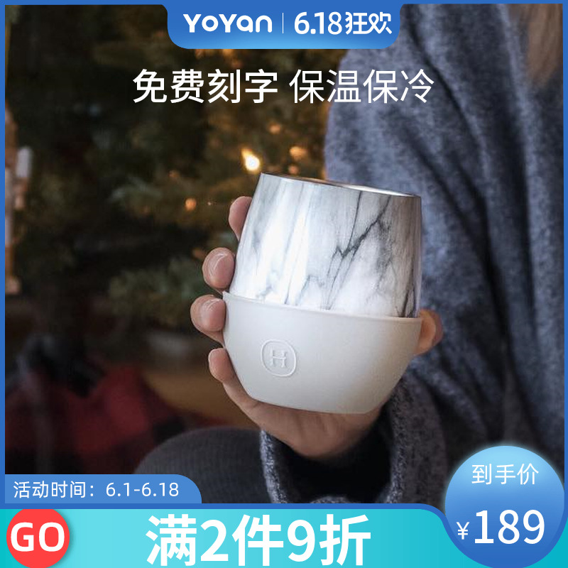 hydy Water cup American style Stainless steel Accompanying Mug Portable With cover Simplicity men and women Lettering Readily Cupin the Tableware , Coffee , Mug category - from Buy2taobao.com to provide professional Taobao agent buy service