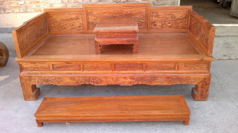 Rosewood Antique Furniture Chinese style Solid wood furniture Africa Pear Square leg landscape Ocean bedin the Residential furniture , Beds , Solid wood bed category - from Buy2taobao.com to provide professional Taobao agent buy service