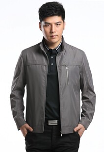  直筒型8608拉链装饰JOEONE春秋立领夹克免烫处理品牌男装 九牧王