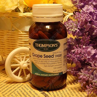  新西兰Thompson's汤普森 葡萄籽19000mg 120片抗衰老 抗过敏