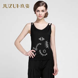  玖姿官方旗舰店JUZUI女装百搭吊带衫打底背心专柜正品夏款