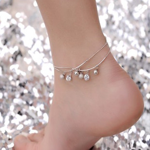 Summer ladies anklets for Mbox mail Korean fashion rose gold Crystal jewelry lovers during the summer the morning dew