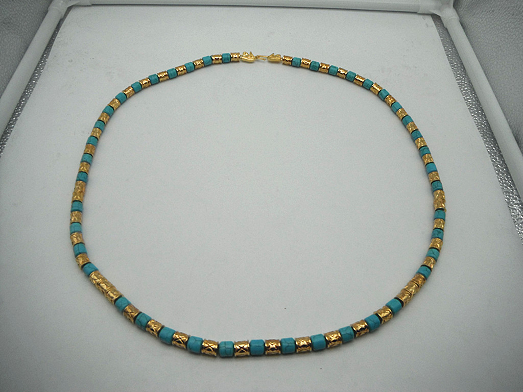 Qingdao Li Hang Jewelry mma Plated 18k Gold Turquoise exquisite fashion have more cash than can be accounted for Necklacein the Accessories/Fashion Jewelry, Necklace category - from Buy2taobao.com to provide professional Taobao agent buy service