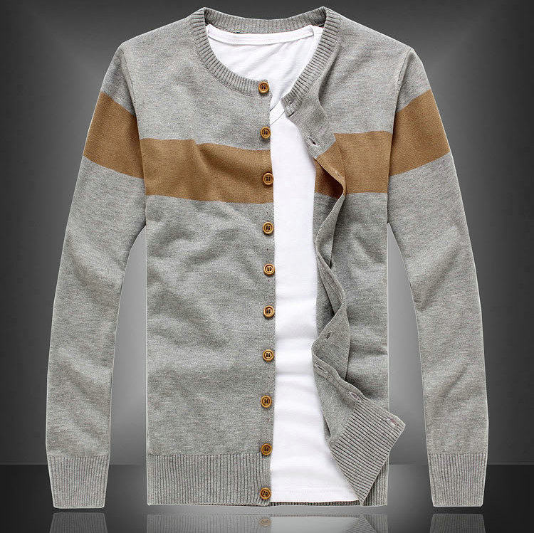 【精选】男士<em>开衫毛衣_搭配</em>仁风 2013新款秋