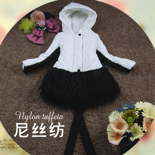  时尚女童秋冬装新款连帽儿童休闲棉衣长毛加厚棉袄韩版棉服潮