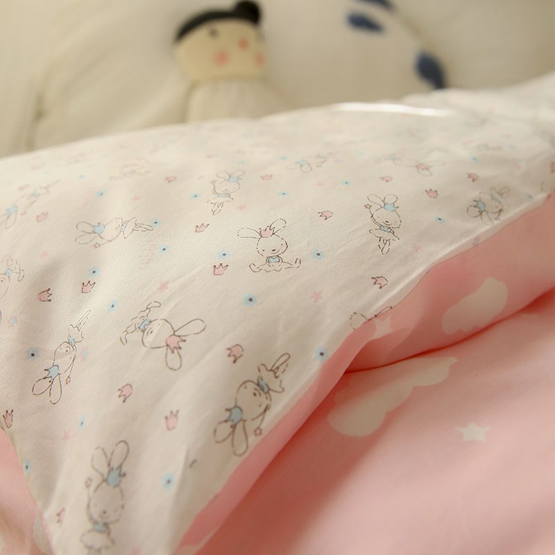 Pink Flaky clouds lovely Satsuki Bunny girl student pure cotton singleton Quilt cover Quilt cover The bed Suppliesin the Bedclothes , Quilt category - from Buy2taobao.com to provide professional Taobao agent buy service