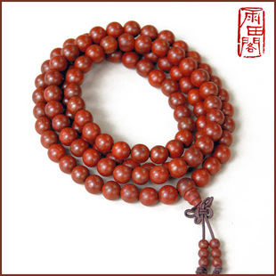  包邮 本命年 开运 老料 顺纹 印度 小叶紫檀 手链 108 念珠 佛珠