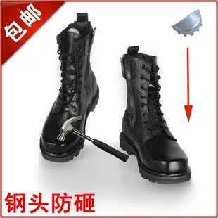  3515强人气羊毛高帮牛皮靴子钢头军靴男棉靴户外军勾雪地靴马丁靴