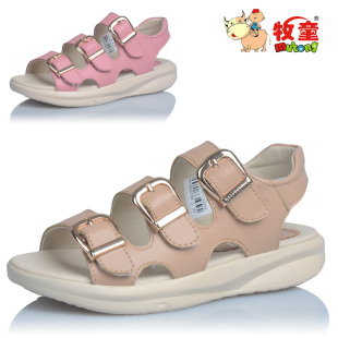  牧童女童凉鞋新款皮鞋罗马夏季儿童鞋大童女童鞋女凉鞋运动鞋