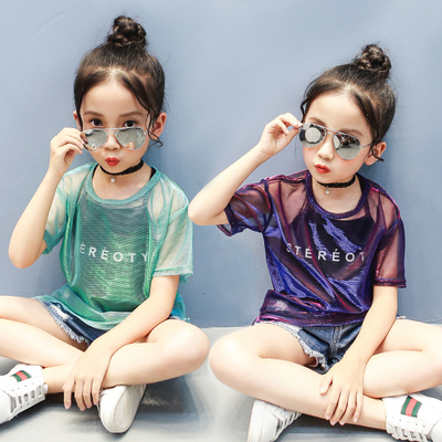 女童夏装2019新款时尚套装洋气时髦儿童装短袖中大童夏季女孩衣服