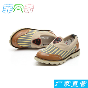  新款单鞋男童女童皮鞋真皮童鞋 韩国韩版小童儿童牛皮帆布鞋