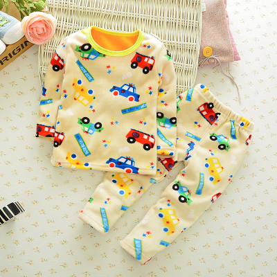 婴幼儿童保暖内衣套装冬季加绒加厚双面绒两件