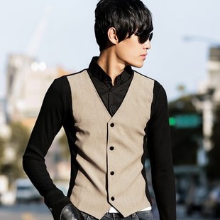  春装新款男士韩版修身男式长袖休闲衬衫男装英伦风潮男衬衣