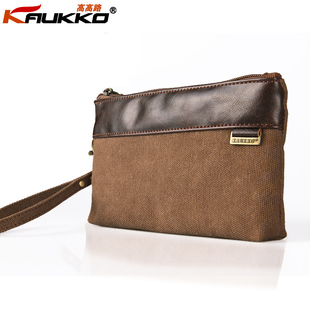  高高路 夏季韩版休闲横款男女士帆布钱包手抓手拿包钥匙包化妆包