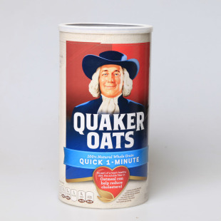  Quaker美国桂格快熟麦片原味燕麦片Quick-1-Minute家庭装1190g