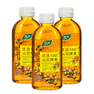  中粮 悦活山花蜂蜜 纯天然 蜂蜜无添加 瓶装454g*3 包邮