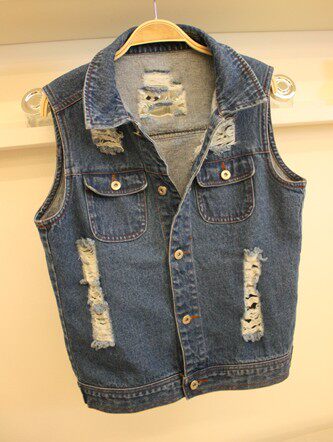 【组图】破洞<em>牛仔马甲</em>,<em>牛仔马甲</em>怎么配,<em>牛仔马</em>