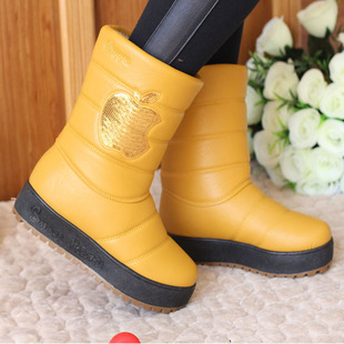  兔家爆款特价雪地靴防水厚底女鞋中筒靴全民疯抢PU皮棉鞋女靴子