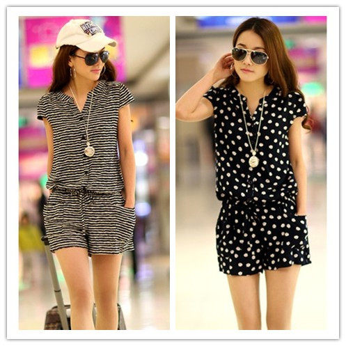 蘑菇街2013夏款连体裤短裤<em>衣服女装</em>批发厂家