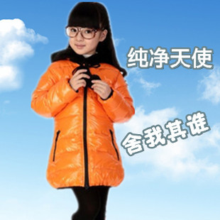  包邮亏本清仓反季儿童羽绒服女童中长款蜡笔小天使加厚正品