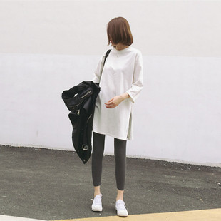 白色长裙连衣裙 学生 韩国