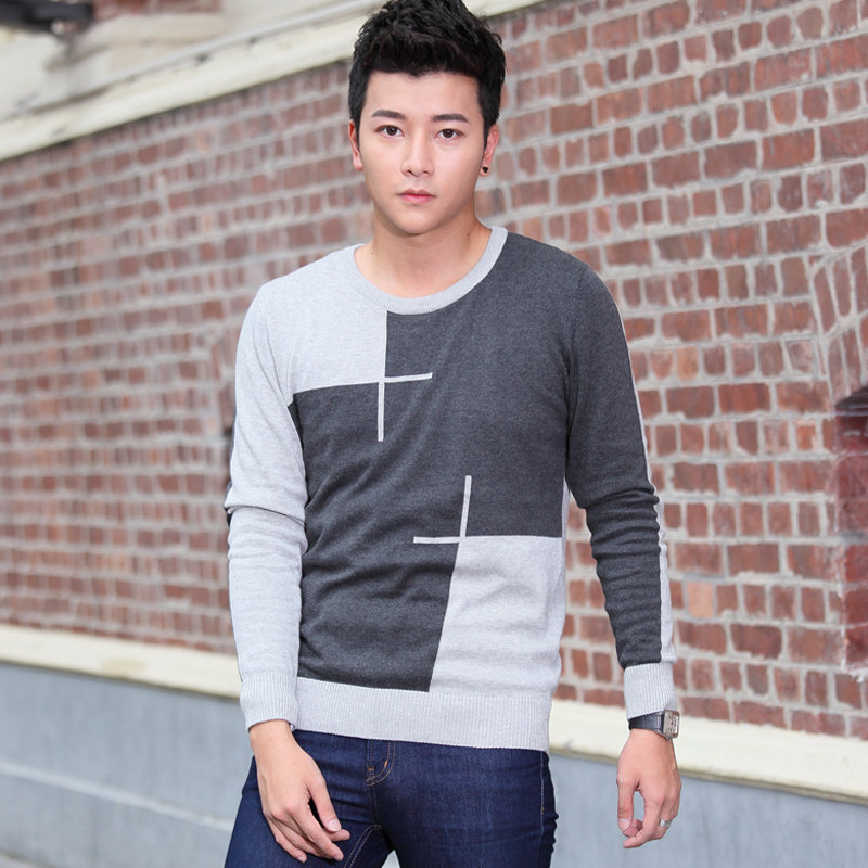 <em>男士修身</em>针织衫 男春季<em>毛衣</em>外套 韩版青年男式