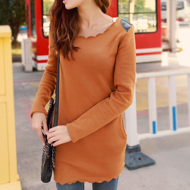 韩版女装百搭加绒...