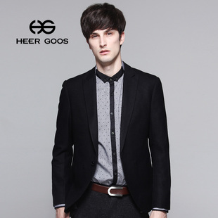  淘金币 HEERGOOS 赫斐托斯 男装西服时尚休闲西装男式修身单西 H