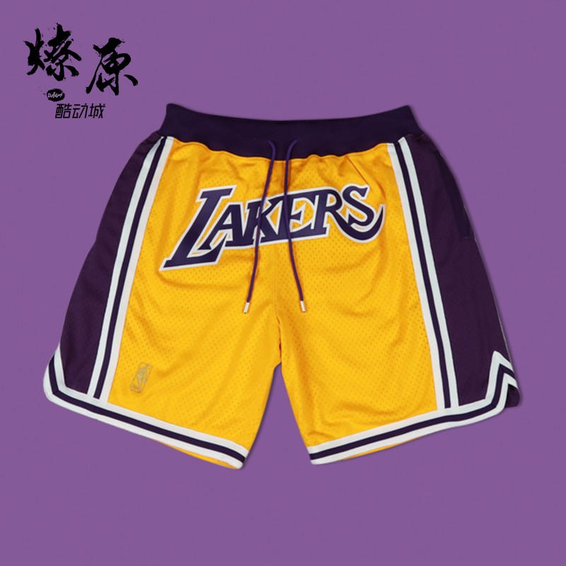 Just Don Los Angeles LAKERS Los Angeles Lakers Retro Basketball Shorts Jamesin the Men's clothing, Casual pants category - from Buy2taobao.com to provide professional Taobao agent buy service