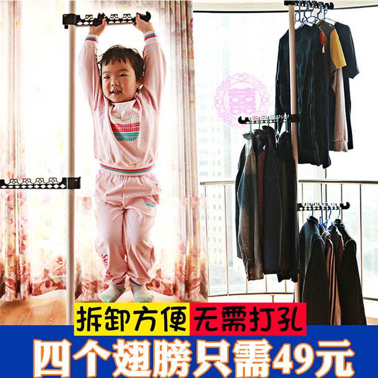 顶天立地衣架简易客厅挂衣架落地卧室内简约现代衣架子衣帽架壁挂|msdalam kategori perabot kediaman, rak, kot rak - dari Buy2taobao.com untuk memberikan perkhidmatan ejen Taobao profesional membeli