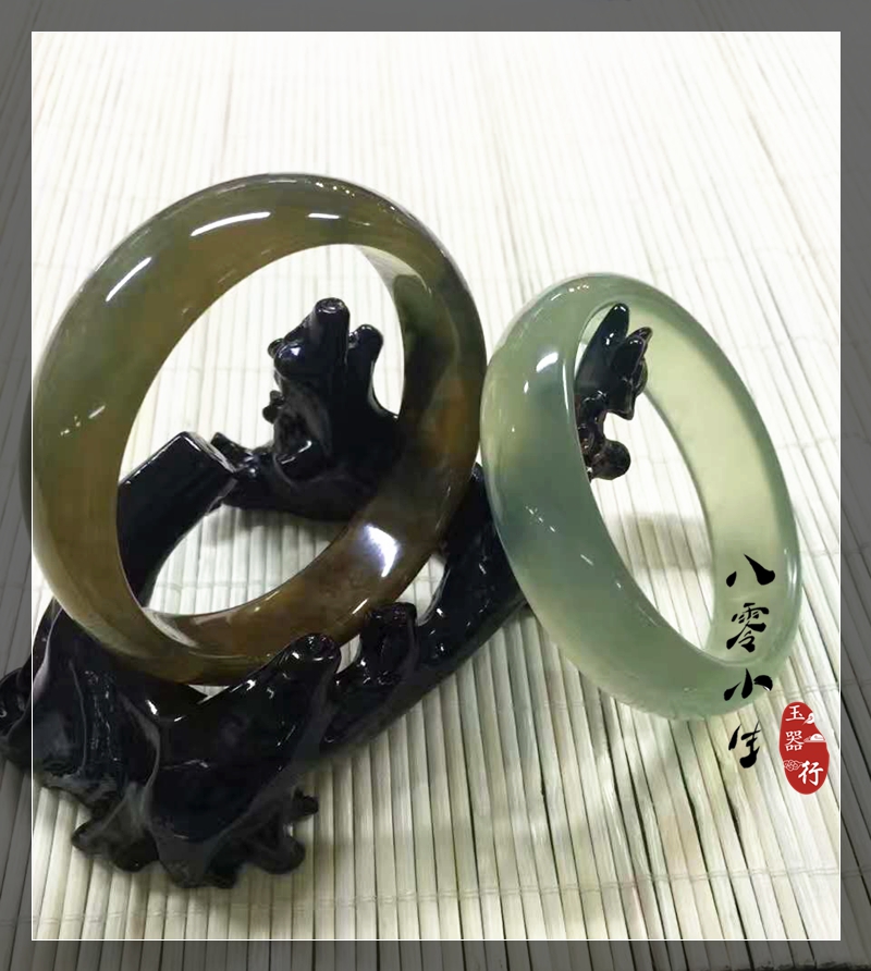 精品岫玉手镯 冰种 绿料 圆条 水墨女士花玉和田白玉翠玉手镯|ruв категории ювелирные изделия/алмаз/жадеит/золото, другие природные Джейд, украшения - от Buy2taobao.com для оказания профессиональной услуги покупки агента Taobao