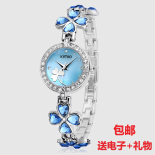  Kimio/金米欧时尚手链表创意女士手表韩国水钻表幸运草女表K456L